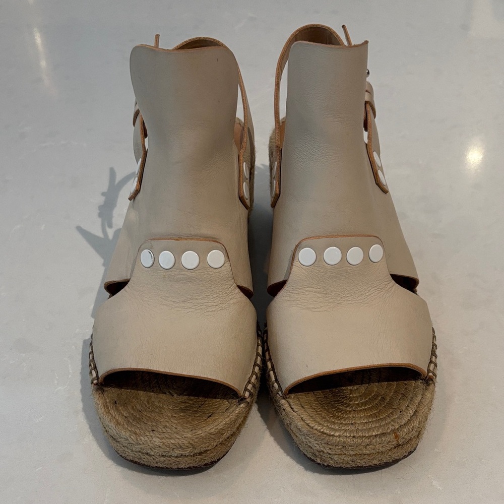 rag & bone Sayre leather espadrille wedge sandal 37.5